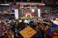 Sister Mary Persico delivers a message to the 100th graduating class.