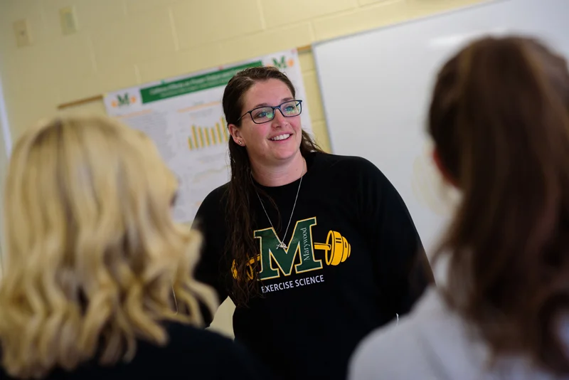 An Exercise Science professor speaking to students.