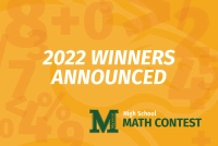 2022 Winners Announced High School Marywood Math Contest Graphic