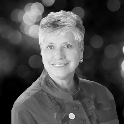 headshot of sister mary persico in black and white