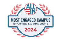 ALL IN Most Engaged Campus for College Student Voting 2024 logo