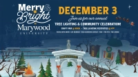 Merry and Bright Marywood University decorative logo Merry & Bright at Marywood University