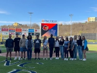 group of class on the baseball field Sports in U.S. History Class Visits RailRiders