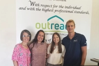 Pictured from left to right are: Marla Kovatch (Assistant Professor of Practice; Archbald, PA), Kristen Persico (Beacon Falls, CT), Makenzie Reinhard (Northhampton, PA), and James Nehlig (Princeton, NJ).