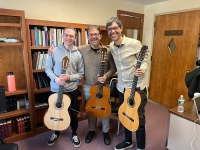 3 guys holding guitars International Visiting Scholars Engage Marywood Music Students