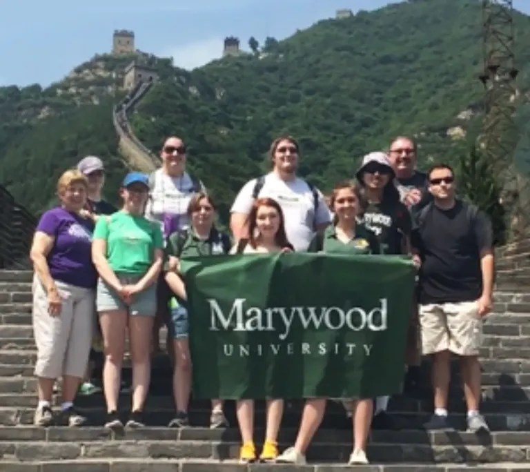 The Wind Ensemble Posing at the Great Wall in China
