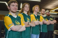 Pictured from left to right is the Marywood Esports Rocket League team, including Austin Gagnon, James Marsh, Jack Biggs, Jacob Lutsky, and James Cawley. Marywood has qualified for the top 8 teams in their division at the national level.