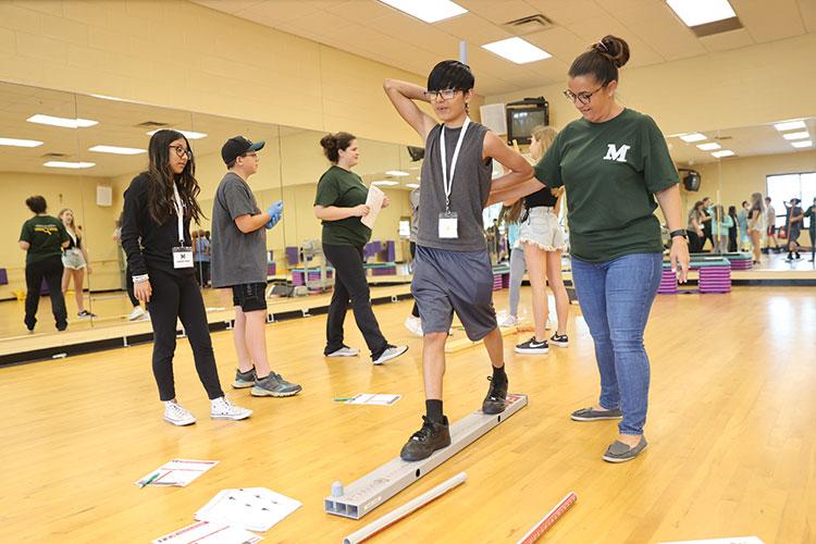 Members of the STARS program are assisted by Marywood employees